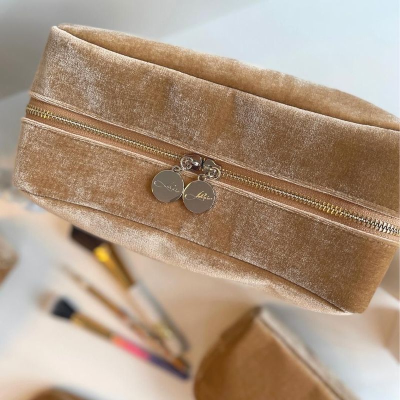 Toalettmappe - sand velour